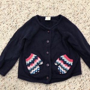 GYMBOREE CARDIGAN PINK MITTENS 18-24 MOS